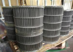 China Flat Flex Wire Mesh Belt , Stainless Steel Flat Wire Conveyor Belt Alkali Resisting on sale