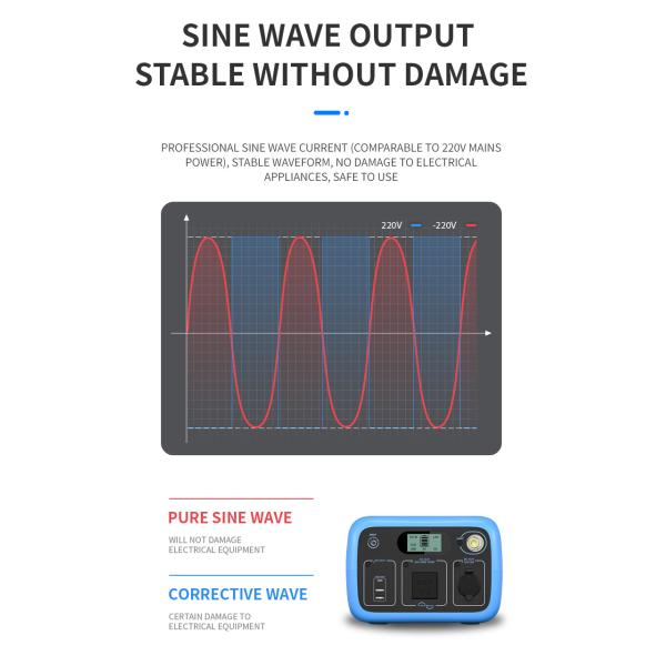 Portable outdoor power supply 300W AC output power 300Wh capacity outdoor camping stall energy storage power supply