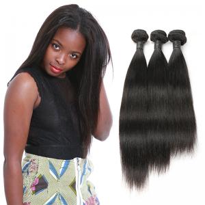 China Strong Weft Straight Virgin Hair Weave / Brazilian Straight Human Hair Weave on sale