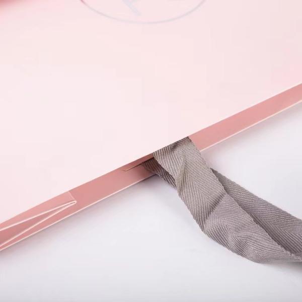 28.5*8*40cm Pink Paper Bags Custom Logo