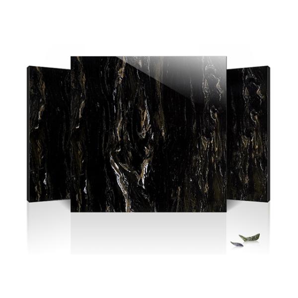 Modern Polished Porcelain Floor Tiles Black White For Living Room