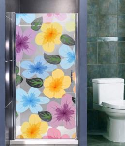 10mm Colored Glaze Tempered Glass Screen, Clear Bathroom Shower Enclosures Glass