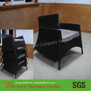 China Stackable Garden Resin Wicker  Chairs , Living Room Cane Chairs on sale