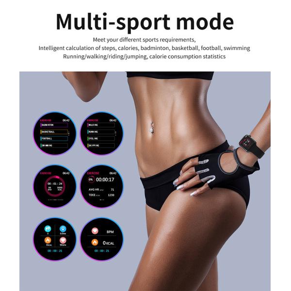 Black Wallpaper Smartwatch For Women Real Time Weather Forecast / Heart Rate Monitor