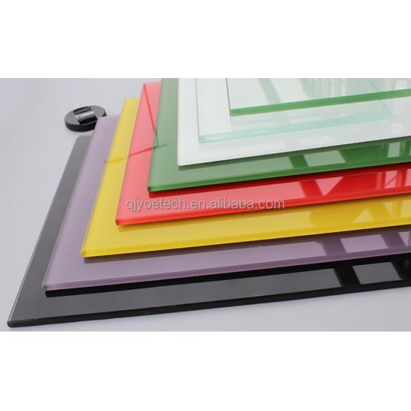 3-12mm Thickness Coated Tempered Painted Glass Worktop for Decoration in Various Glass Colors