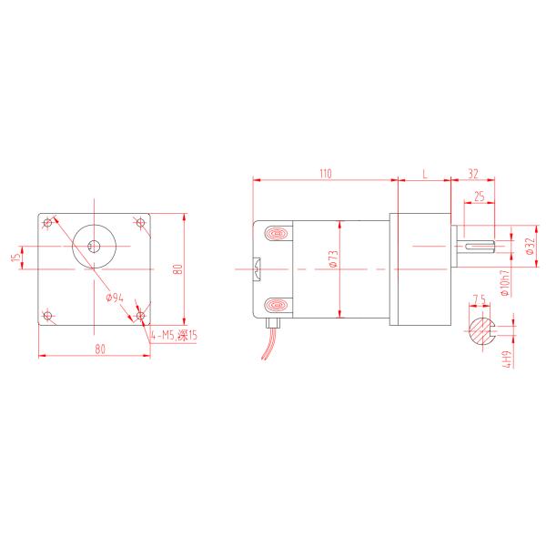 Transmission Machines 24V Gear Reduction Motor Custom Made Accepted D70110SPG