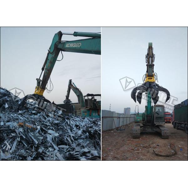 CAT320 Excavator Hydraulic Orange Peel Grab Rotary Max Grapping Capacity