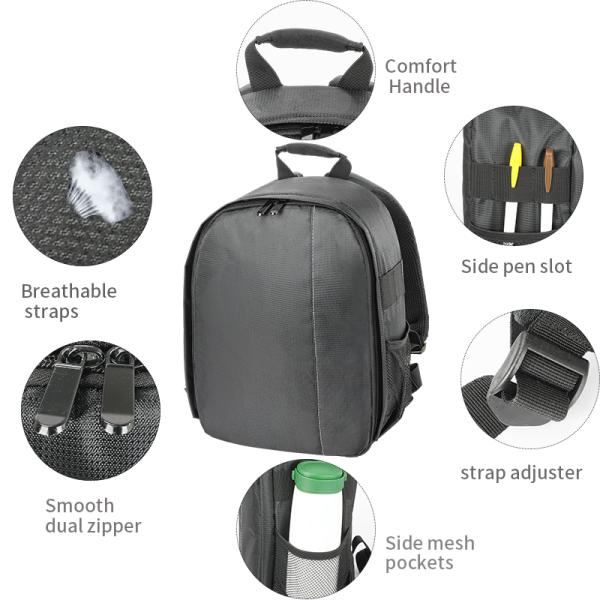 DSLR/SLR Mirrorless Camera Custom Travel Backpack Waterproof Large Capacity Compatible