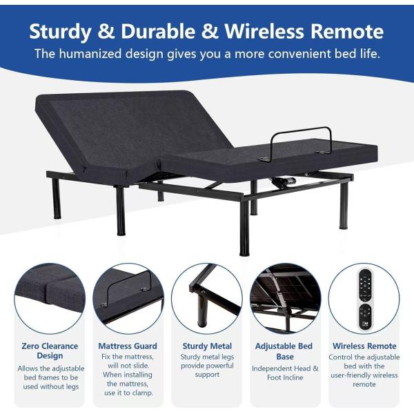 B300 remote control Smart electric Bed Zero Gravity Anti Snoring massage with leg ang back