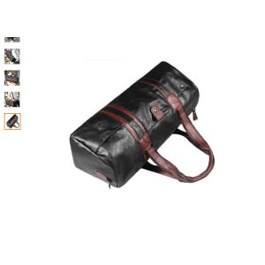 Cheap Black Mens Waterproof Travel Bags Gym Leather Duffle Bag 53X18X21cm wholesale