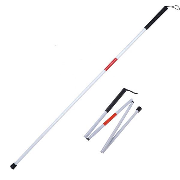 Aluminum Mobility Folding Adjustable White Walking Stick Cane For Blind People