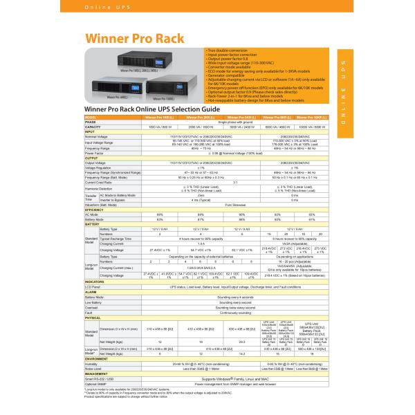 Pure Sine Wave Online UPS 1KVA 2KVA 3KVA 6KVA 10KVA for Security/Monitoring/Alarm