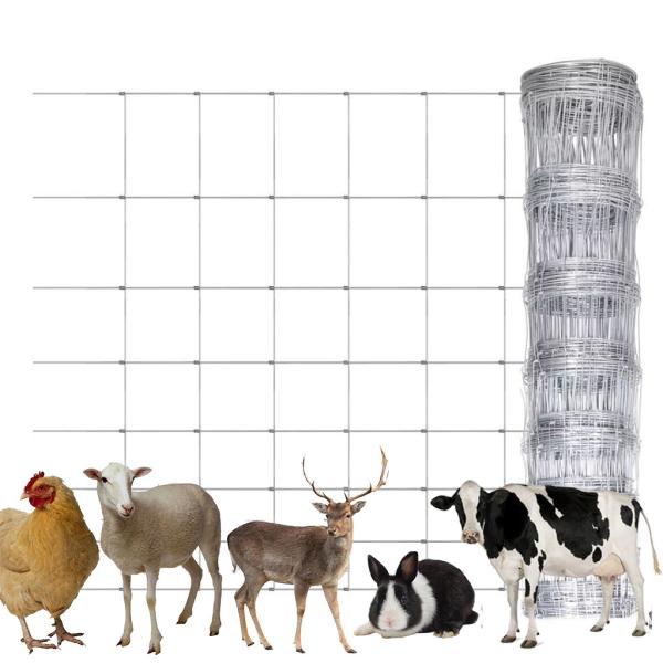 2.5mm Wire Hinged Joint Galvanized 1.2m High Agricultural Fencing