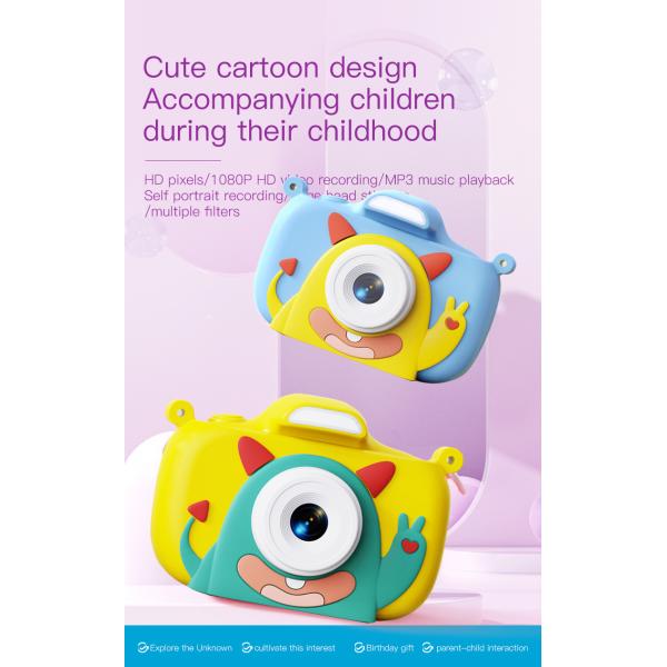 Mini Camera Kids Camera 1080P HD Digital Video Camera Kids Digital Camera With Silicone Unicorn Case Camera for Kids