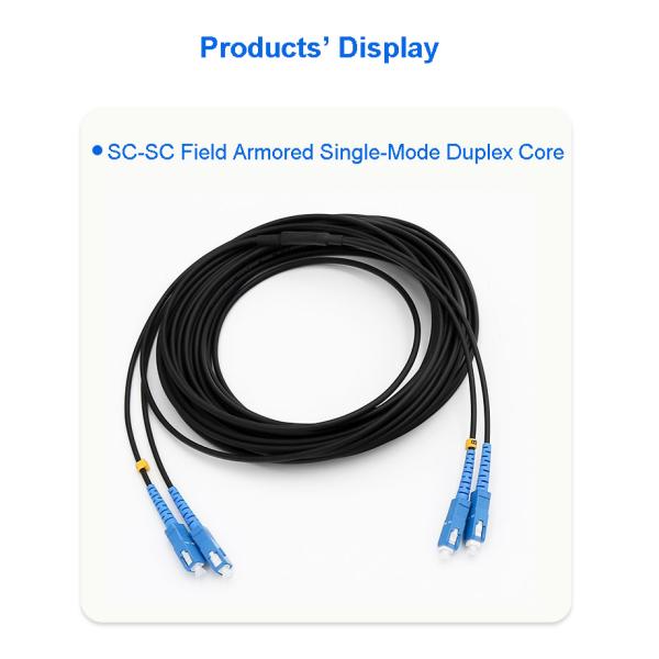 TPU 2450N Armored Fiber Optic Cable LC To SC ST FC 0.2dB