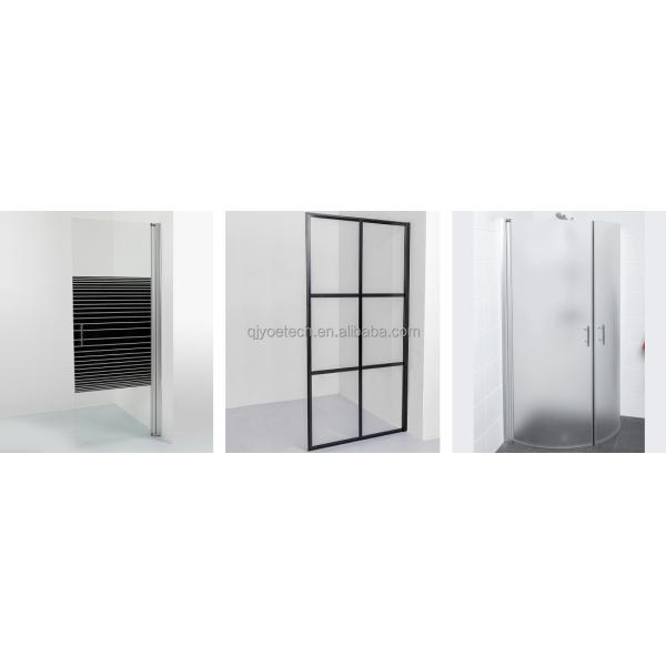 Apartment Shower Screen Silk Screen Printing Tempered Glass with Customized Logo