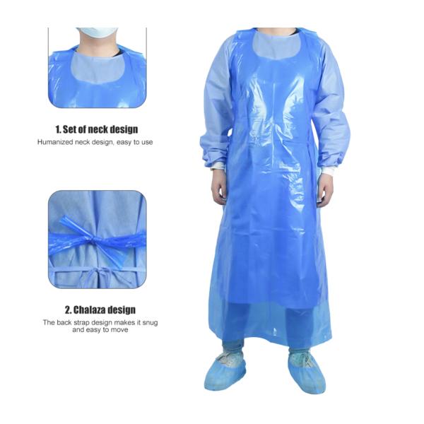 Customized Bulk Pack Disposable Polyethylene Apron With Smooth Surface
