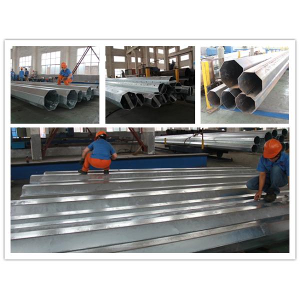 Electricity Distribution Steel Utility Electric Telescoping Pole Hot Dip Galvanization