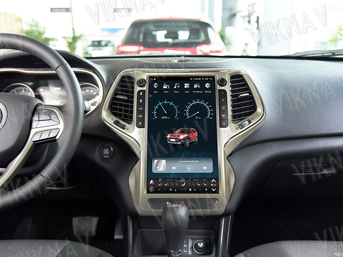 Car 2014 2018 Jeep Grand Cherokee Radio Replacement Auto Stereo 13.6 Inch OEM