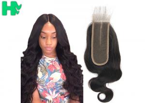 China Raw Virgin 100% Human Hair Closure , Cuticle Aligned 2*6 Body Wave Lace Closure on sale