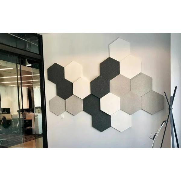 150mm 180mm PET Hexagonal Acoustic Panels High Density Sound Absorbing