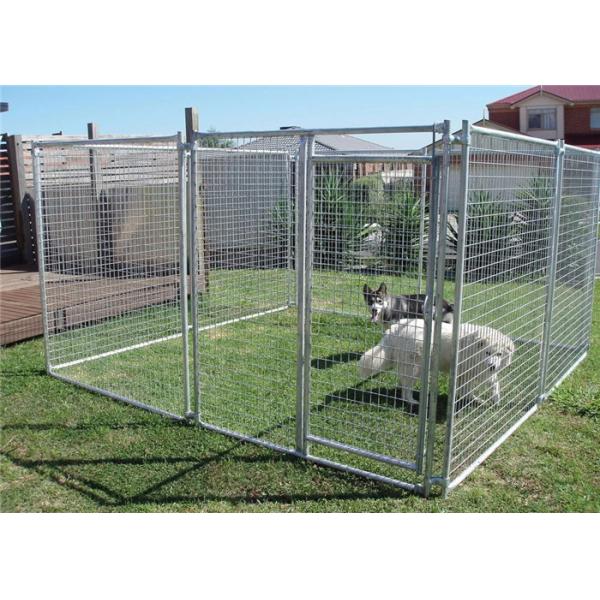 Large Folding Pet Cage For Dog House / Metal Dog Crate Kennel With Gate