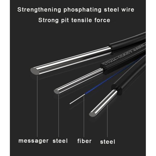 4 Core G652D LSZH FRP Kfrp FTTH Drop Cable 1km Per Drum IEC 60794 Standard