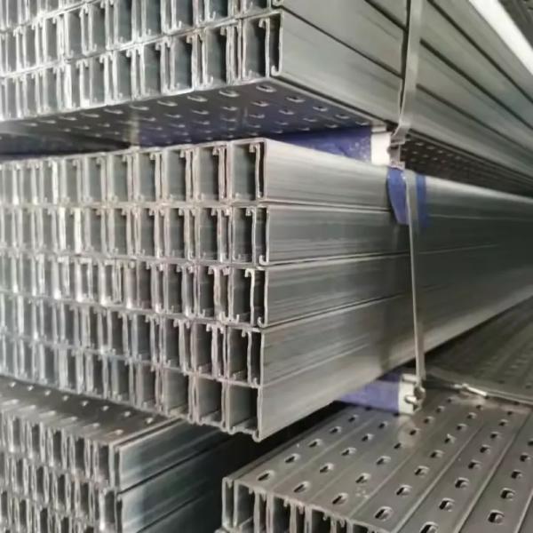 C And U Shaped Perforated Zinc Galvanized Strut Channel / Gal Steel C Channel
