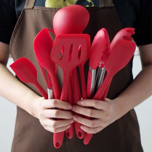 Lightweight Fadeless 10 Piece Silicone Kitchen Utensil Set