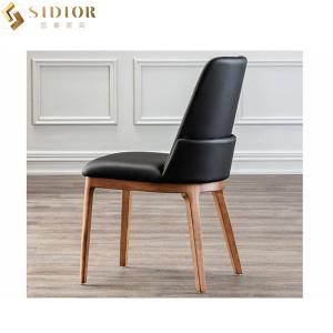 China 0.18 CBM Black Faux Leather Dining Chairs on sale