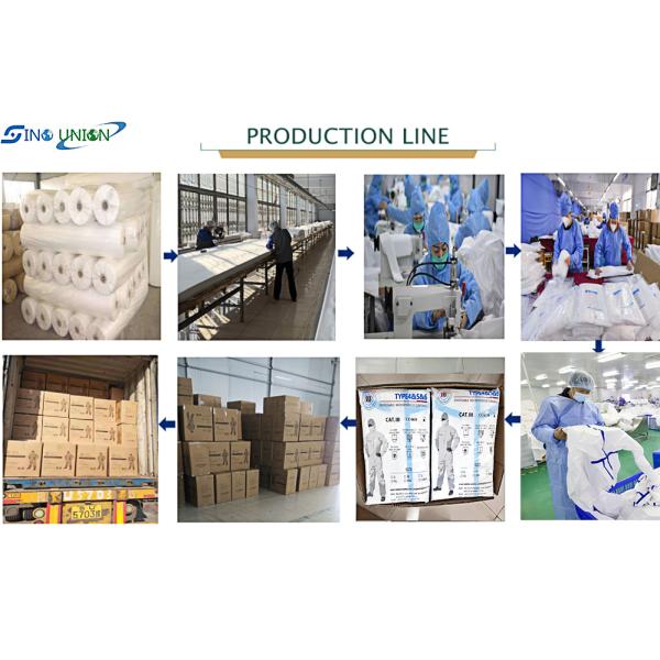 Non Woven PP PE Coated Yellow Disposable Isolation Gown Surgical For Hospital