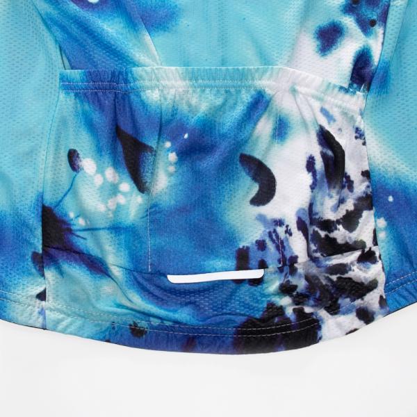 Cyclist Blue Custom Bike Riding Jerseys 130g Polyester Gravel Jersey Cycling