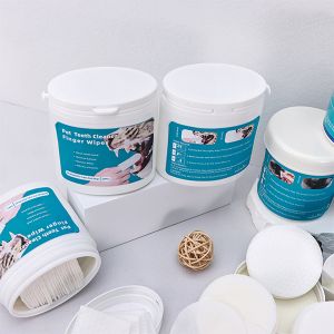 Customized Dog Teeth Cleaning Wipes Nonwoven Clean Teeth Finger Pads