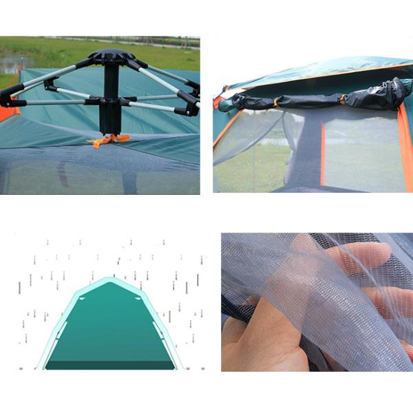 Outdoor Waterproof Pop Up Tent , Multi Person Camping Tent Silk Screen Printing