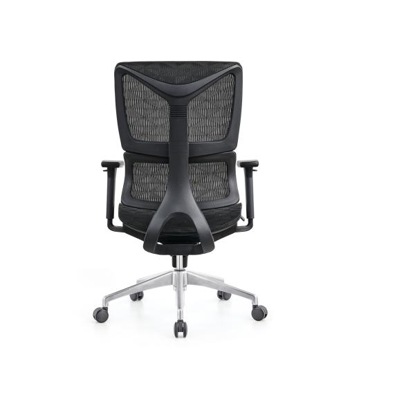 Adjustable Recline Mesh Seat Office Chair With High-Density Leatherette Back