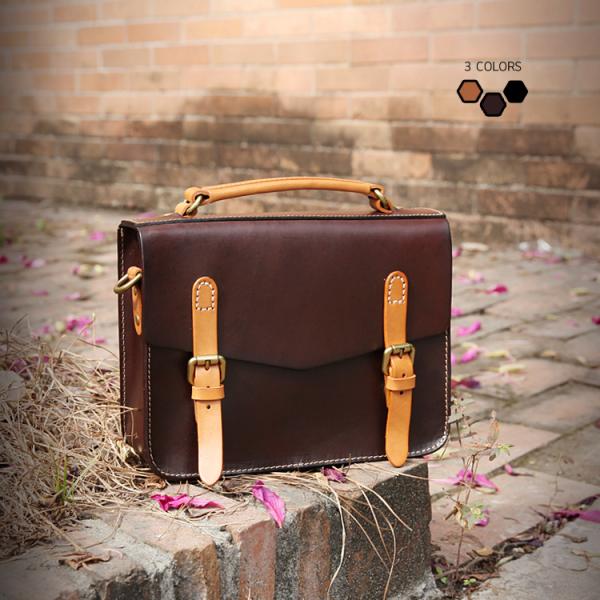 LH-62-3 Handmade Handbags Vintage Briefcase Genuine Leather Ladies Bags