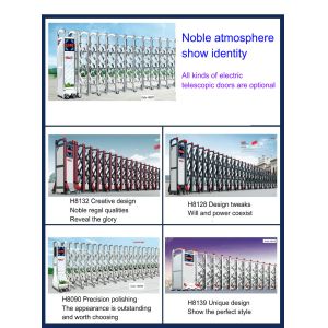 1600mm Height 15m/Min Stainless Steel Retractable Sliding Gate