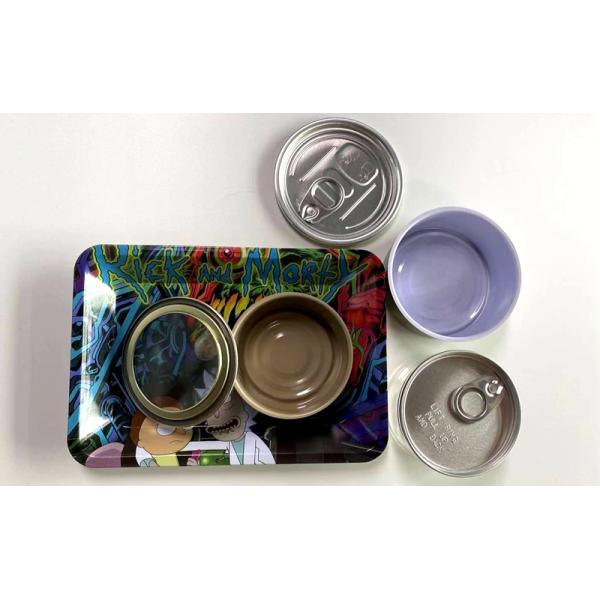 Customized Weed Rectangle Tin Box With Lid Custom Weed Packaging Can