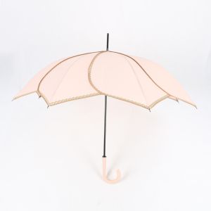 Cheap Khaki Ladies Lightweight Travel Umbrella , Ladies Walking Umbrella Plastic Curved Handle wholesale