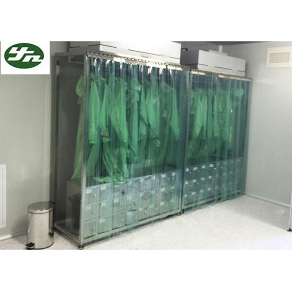 SS Clean Room Garment Cabinet , Clothes Storage Closet For Pharmaceutical Factory