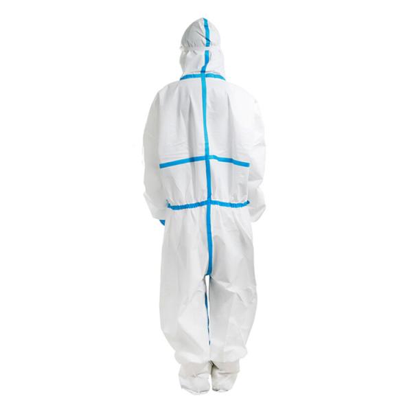 High Performance Disposable Isolation Gown , Lightweight Non Woven Isolation Gown