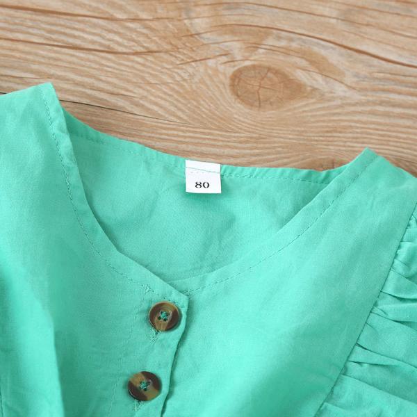 Summer Children'S Clothing Dress Children'S Solid Color Suspender Pleated Dress