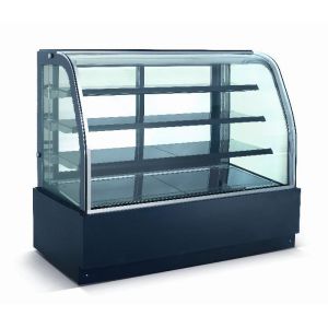 Cheap Curved Glass Refrigerated Bakery Display Case , Bakery Refrigerator Showcase wholesale