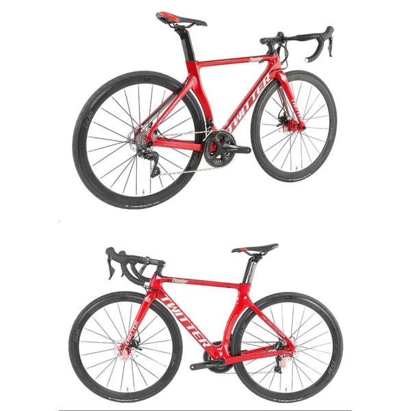 THUNDER Carbon Fiber Road Bike Carbon T800 RS 24 Speed Groupset Carbon Fiber Wheel