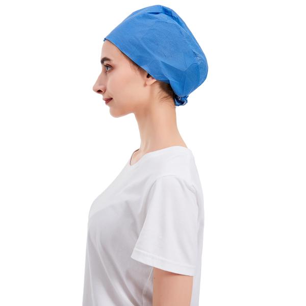 Double Elastic Surgical Scrub Caps Disposable Consumable Medical Supplies Single