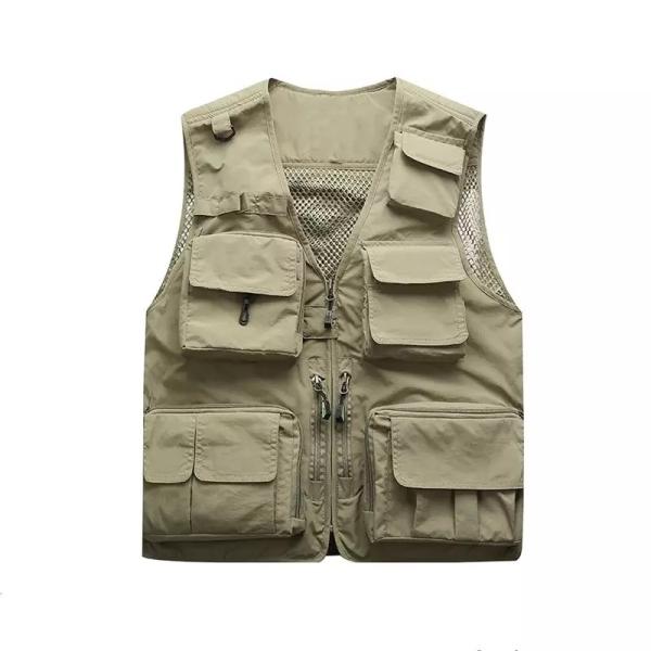 Summer Fashion Men&prime; S Photographer Waistcoat Mesh Many Pocket Vest