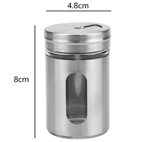Adjustable Spice Storage Containers Stainless Steel Salt And Pepper Shakers