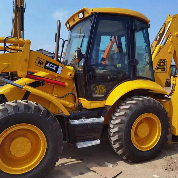 Original JCB 4CX Used Backhoe Loader 81kw Rared Power 1.3m3 Bucket Capacity