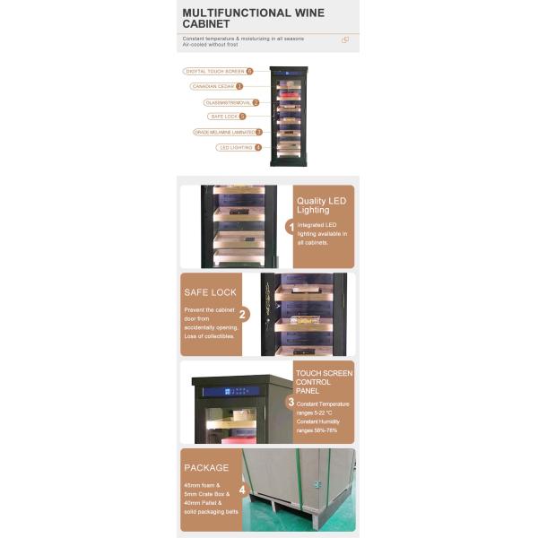 Customizable Commercial Cigar Humidor Cabinet For Home And Cigar Shops