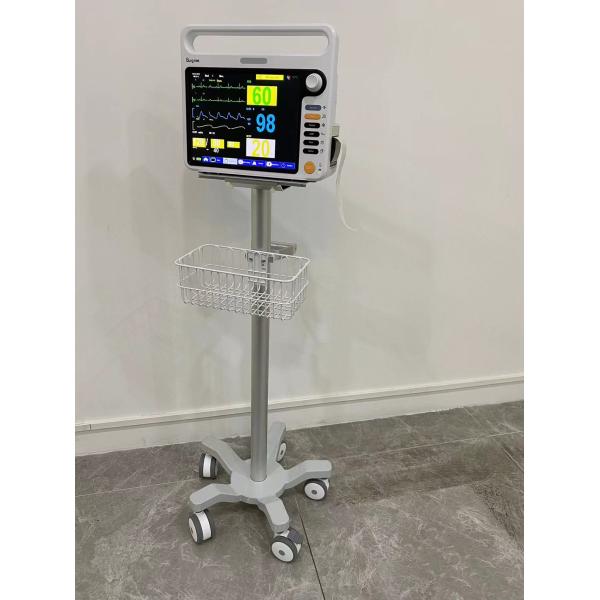 Veterinary Aviation Aluminum Matieral Patient Monitor Trolley With 3 Inch Silent Wheels